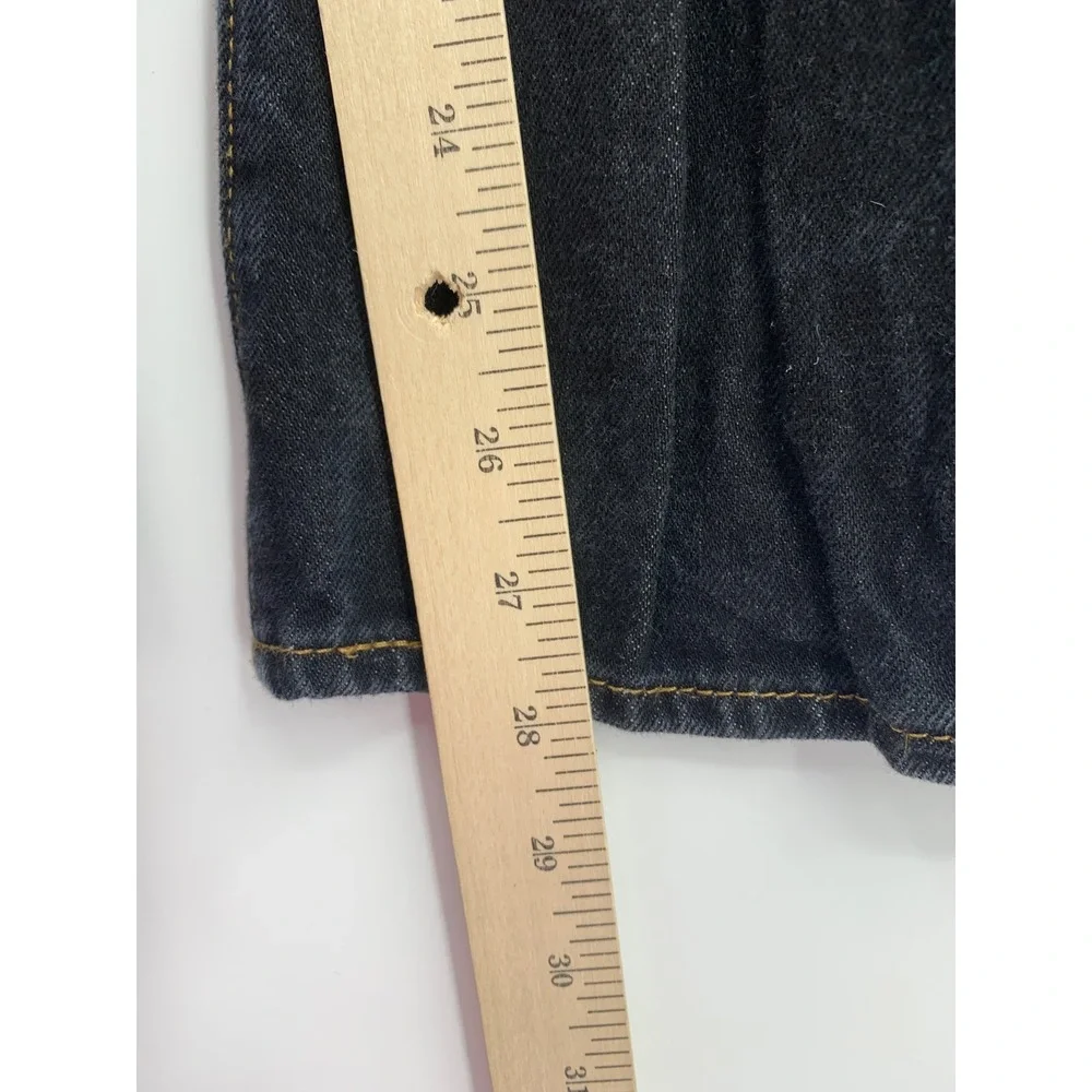 Levis 501 Jeans Mens 30x28 Black Button Fly Straight Leg Denim Pants (Tag 32x30)